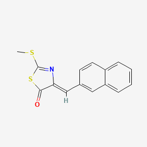 molecular formula C15H11NOS2 B4789784 2-(methylthio)-4-(2-naphthylmethylene)-1,3-thiazol-5(4H)-one 