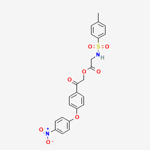 molecular formula C23H20N2O8S B4789791 2-[4-(4-nitrophenoxy)phenyl]-2-oxoethyl N-[(4-methylphenyl)sulfonyl]glycinate 