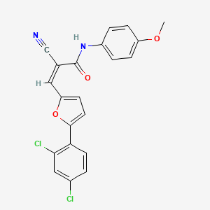 molecular formula C21H14Cl2N2O3 B4789797 2-cyano-3-[5-(2,4-dichlorophenyl)-2-furyl]-N-(4-methoxyphenyl)acrylamide 