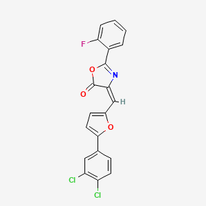 4-{[5-(3,4-dichlorophenyl)-2-furyl]methylene}-2-(2-fluorophenyl)-1,3-oxazol-5(4H)-one