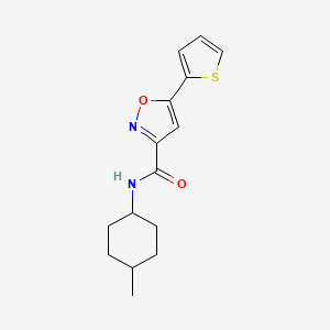 molecular formula C15H18N2O2S B4789808 N-(4-methylcyclohexyl)-5-(2-thienyl)-3-isoxazolecarboxamide 