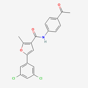 N-(4-acetylphenyl)-5-(3,5-dichlorophenyl)-2-methyl-3-furamide