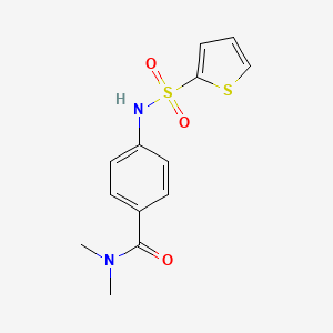 molecular formula C13H14N2O3S2 B4789831 N,N-dimethyl-4-[(2-thienylsulfonyl)amino]benzamide 