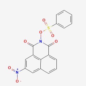 molecular formula C18H10N2O7S B4789860 5-nitro-2-[(phenylsulfonyl)oxy]-1H-benzo[de]isoquinoline-1,3(2H)-dione 