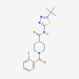 N-(5-tert-butyl-1,3,4-thiadiazol-2-yl)-1-(2-fluorobenzoyl)-4-piperidinecarboxamide