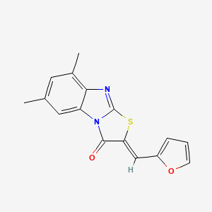 2-(2-furylmethylene)-6,8-dimethyl[1,3]thiazolo[3,2-a]benzimidazol-3(2H)-one