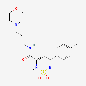 molecular formula C19H26N4O4S B4789926 2-methyl-5-(4-methylphenyl)-N-[3-(4-morpholinyl)propyl]-2H-1,2,6-thiadiazine-3-carboxamide 1,1-dioxide 