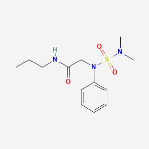 molecular formula C13H21N3O3S B4789934 N~2~-[(dimethylamino)sulfonyl]-N~2~-phenyl-N~1~-propylglycinamide 