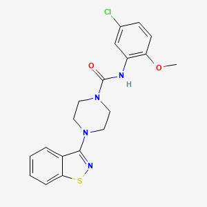 4-(1,2-benzisothiazol-3-yl)-N-(5-chloro-2-methoxyphenyl)-1-piperazinecarboxamide