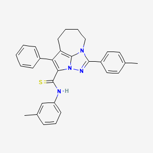 molecular formula C30H28N4S B4789957 N-(3-methylphenyl)-1-(4-methylphenyl)-4-phenyl-5,6,7,8-tetrahydro-2,2a,8a-triazacyclopenta[cd]azulene-3-carbothioamide 