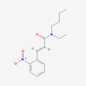 molecular formula C15H20N2O3 B4789988 N-butyl-N-ethyl-3-(2-nitrophenyl)acrylamide 