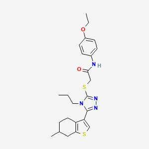 N-(4-ethoxyphenyl)-2-{[5-(6-methyl-4,5,6,7-tetrahydro-1-benzothien-3-yl)-4-propyl-4H-1,2,4-triazol-3-yl]thio}acetamide