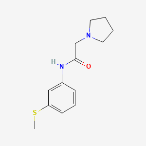 N-[3-(methylthio)phenyl]-2-(1-pyrrolidinyl)acetamide