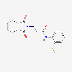 3-(1,3-dioxo-1,3,3a,4,7,7a-hexahydro-2H-isoindol-2-yl)-N-[2-(methylthio)phenyl]propanamide