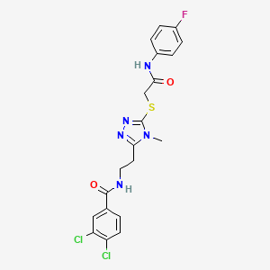 3,4-dichloro-N-{2-[5-({2-[(4-fluorophenyl)amino]-2-oxoethyl}thio)-4-methyl-4H-1,2,4-triazol-3-yl]ethyl}benzamide