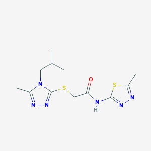 2-[(4-isobutyl-5-methyl-4H-1,2,4-triazol-3-yl)thio]-N-(5-methyl-1,3,4-thiadiazol-2-yl)acetamide