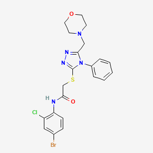 N-(4-bromo-2-chlorophenyl)-2-{[5-(4-morpholinylmethyl)-4-phenyl-4H-1,2,4-triazol-3-yl]thio}acetamide