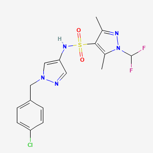 N-[1-(4-chlorobenzyl)-1H-pyrazol-4-yl]-1-(difluoromethyl)-3,5-dimethyl-1H-pyrazole-4-sulfonamide