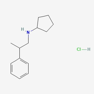 molecular formula C14H22ClN B4790107 N-(2-phenylpropyl)cyclopentanamine hydrochloride 