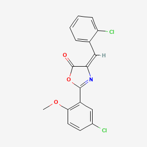 4-(2-chlorobenzylidene)-2-(5-chloro-2-methoxyphenyl)-1,3-oxazol-5(4H)-one