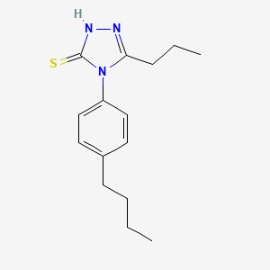 molecular formula C15H21N3S B4790162 4-(4-butylphenyl)-5-propyl-4H-1,2,4-triazole-3-thiol 