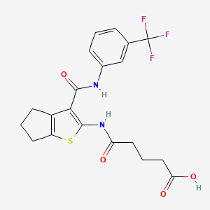 5-oxo-5-{[3-({[3-(trifluoromethyl)phenyl]amino}carbonyl)-5,6-dihydro-4H-cyclopenta[b]thien-2-yl]amino}pentanoic acid