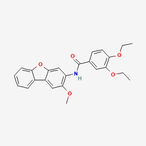 3,4-diethoxy-N-(2-methoxydibenzo[b,d]furan-3-yl)benzamide