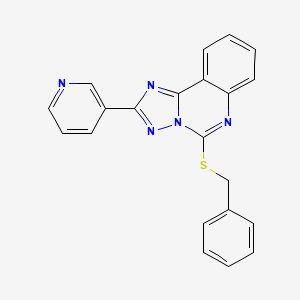 molecular formula C21H15N5S B4790184 5-(benzylthio)-2-(3-pyridinyl)[1,2,4]triazolo[1,5-c]quinazoline 