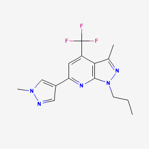 3-methyl-6-(1-methyl-1H-pyrazol-4-yl)-1-propyl-4-(trifluoromethyl)-1H-pyrazolo[3,4-b]pyridine