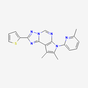 8,9-dimethyl-7-(6-methyl-2-pyridinyl)-2-(2-thienyl)-7H-pyrrolo[3,2-e][1,2,4]triazolo[1,5-c]pyrimidine