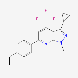 3-cyclopropyl-6-(4-ethylphenyl)-1-methyl-4-(trifluoromethyl)-1H-pyrazolo[3,4-b]pyridine