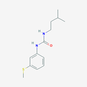 molecular formula C13H20N2OS B4790287 N-(3-methylbutyl)-N'-[3-(methylthio)phenyl]urea 