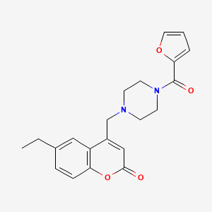 6-ethyl-4-{[4-(2-furoyl)-1-piperazinyl]methyl}-2H-chromen-2-one