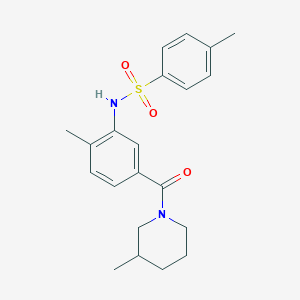 4-methyl-N-{2-methyl-5-[(3-methyl-1-piperidinyl)carbonyl]phenyl}benzenesulfonamide