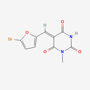 molecular formula C10H7BrN2O4 B4790327 5-[(5-bromo-2-furyl)methylene]-1-methyl-2,4,6(1H,3H,5H)-pyrimidinetrione 