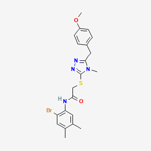 N-(2-bromo-4,5-dimethylphenyl)-2-{[5-(4-methoxybenzyl)-4-methyl-4H-1,2,4-triazol-3-yl]thio}acetamide