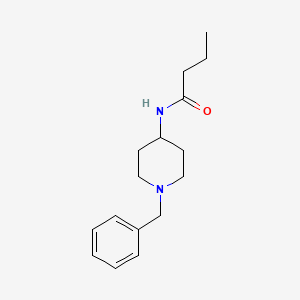 molecular formula C16H24N2O B4790396 N-(1-benzyl-4-piperidinyl)butanamide 