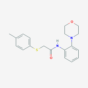 2-[(4-methylphenyl)sulfanyl]-N-[2-(4-morpholinyl)phenyl]acetamide