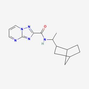 molecular formula C15H19N5O B4790432 N-(1-bicyclo[2.2.1]hept-2-ylethyl)[1,2,4]triazolo[1,5-a]pyrimidine-2-carboxamide 