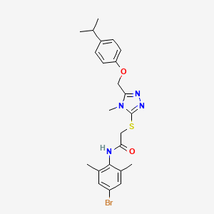 molecular formula C23H27BrN4O2S B4790433 N-(4-bromo-2,6-dimethylphenyl)-2-({5-[(4-isopropylphenoxy)methyl]-4-methyl-4H-1,2,4-triazol-3-yl}thio)acetamide 