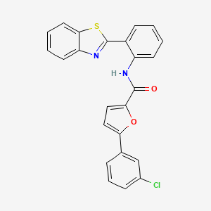 molecular formula C24H15ClN2O2S B4790445 N-[2-(1,3-benzothiazol-2-yl)phenyl]-5-(3-chlorophenyl)-2-furamide 