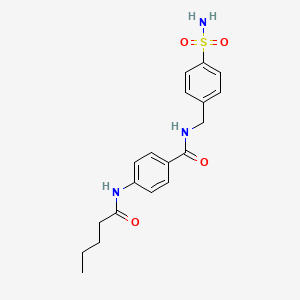 N-[4-(aminosulfonyl)benzyl]-4-(pentanoylamino)benzamide