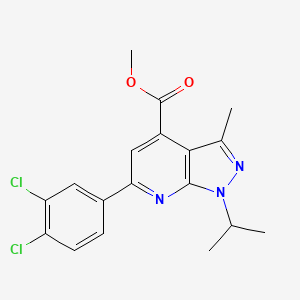 methyl 6-(3,4-dichlorophenyl)-1-isopropyl-3-methyl-1H-pyrazolo[3,4-b]pyridine-4-carboxylate