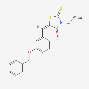 3-allyl-5-{3-[(2-methylbenzyl)oxy]benzylidene}-2-thioxo-1,3-thiazolidin-4-one