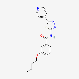 3-butoxy-N-[5-(4-pyridinyl)-1,3,4-thiadiazol-2-yl]benzamide