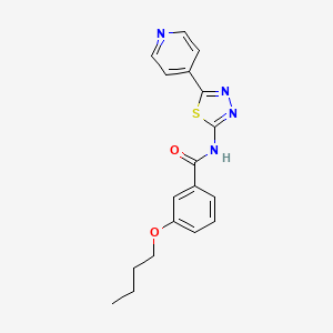 molecular formula C18H18N4O2S B4790500 3-butoxy-N-[5-(4-pyridinyl)-1,3,4-thiadiazol-2-yl]benzamide 