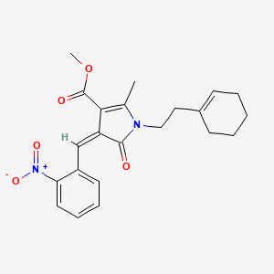 methyl 1-[2-(1-cyclohexen-1-yl)ethyl]-2-methyl-4-(2-nitrobenzylidene)-5-oxo-4,5-dihydro-1H-pyrrole-3-carboxylate