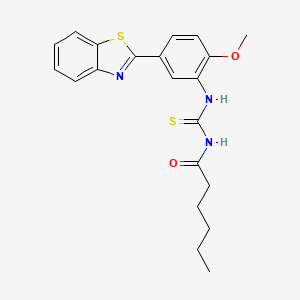 N-({[5-(1,3-benzothiazol-2-yl)-2-methoxyphenyl]amino}carbonothioyl)hexanamide