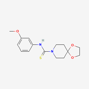 molecular formula C15H20N2O3S B4790539 N-(3-methoxyphenyl)-1,4-dioxa-8-azaspiro[4.5]decane-8-carbothioamide 