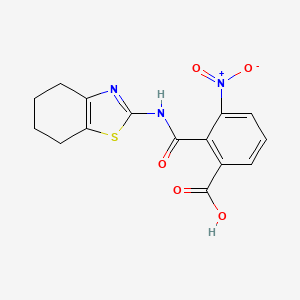 3-nitro-2-[(4,5,6,7-tetrahydro-1,3-benzothiazol-2-ylamino)carbonyl]benzoic acid